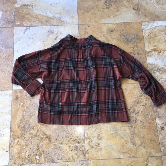 Madewell Highroad Plaid Popover Top Size Small NWT - Picture 7 of 7